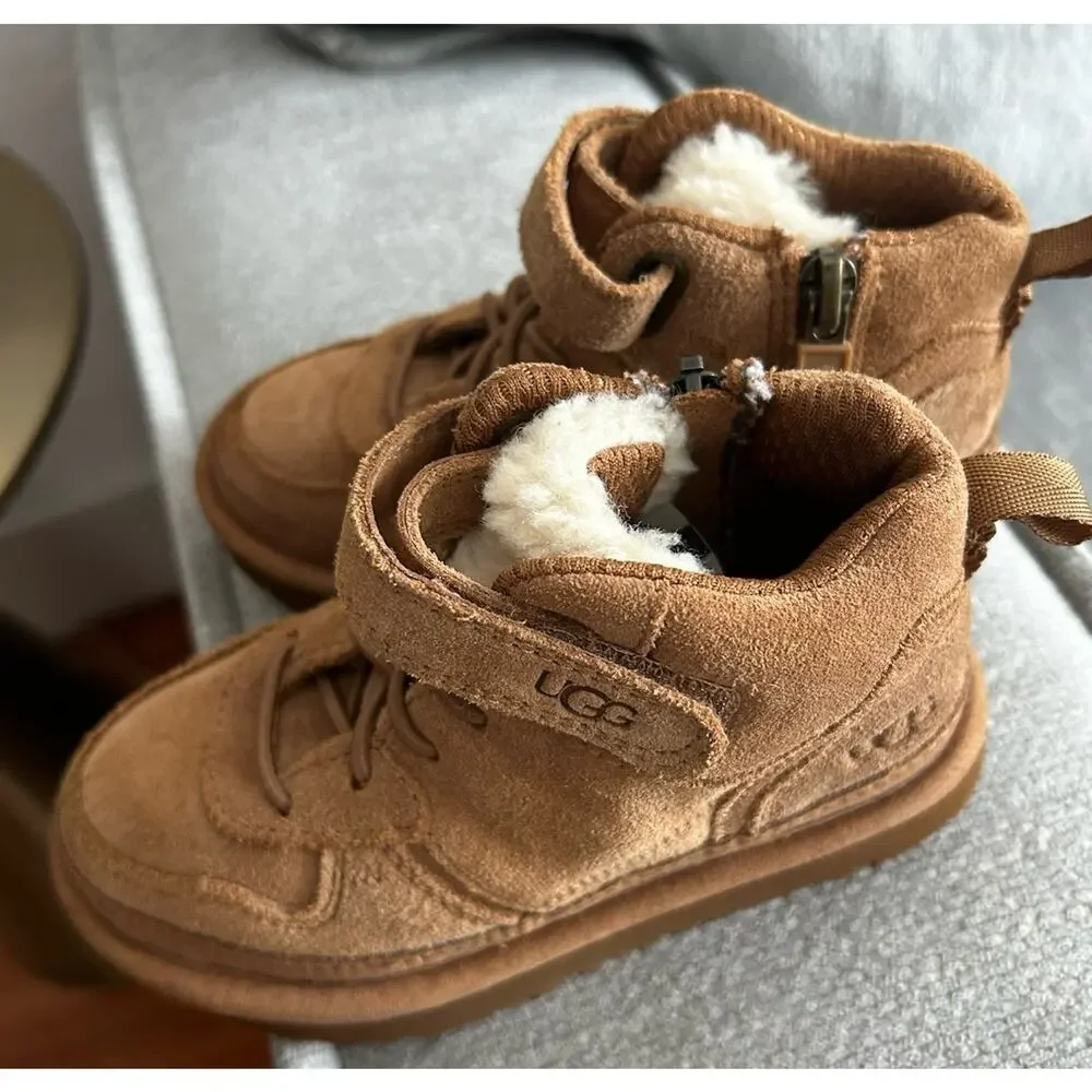 UGG Highland Hi Toddler Little Kids Girl Boy Heritage Suede Sz 9 Tan